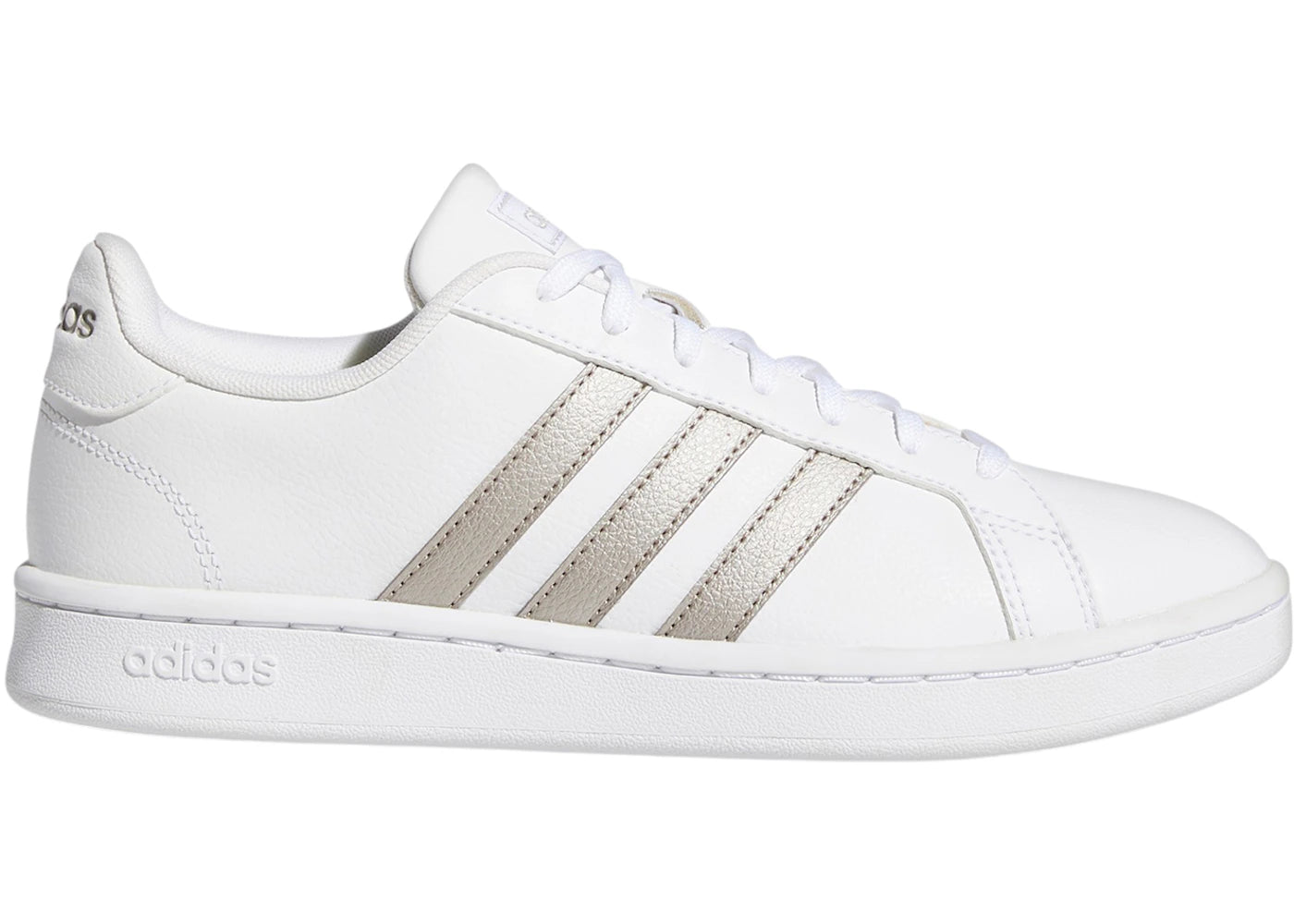 adidas Grand Court White Platinum Metallic (Women's)