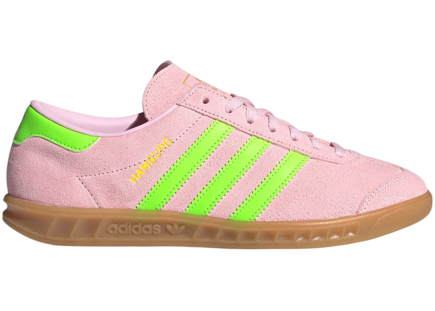 adidas Hamburg Clear Pink Solar Green Gold Metallic (Women's)