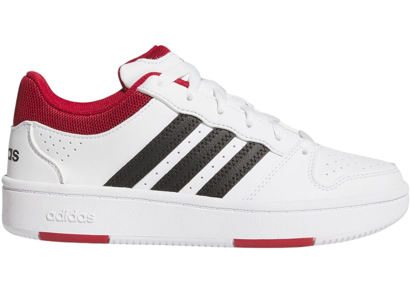 adidas Hoops Classic White Black Team Victory Red (GS)