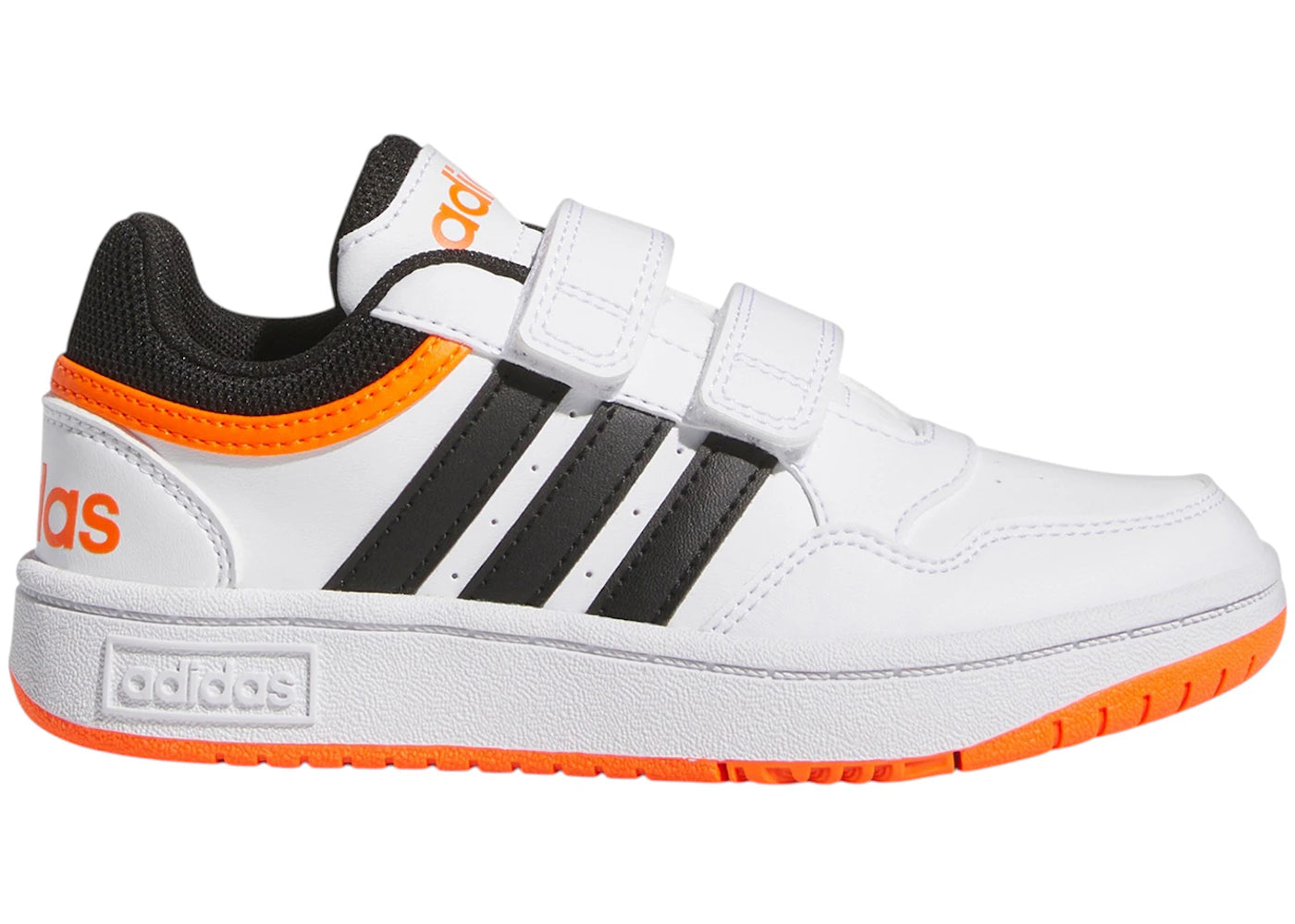 adidas Hoops Lifestyle White Black Impact Orange (PS)