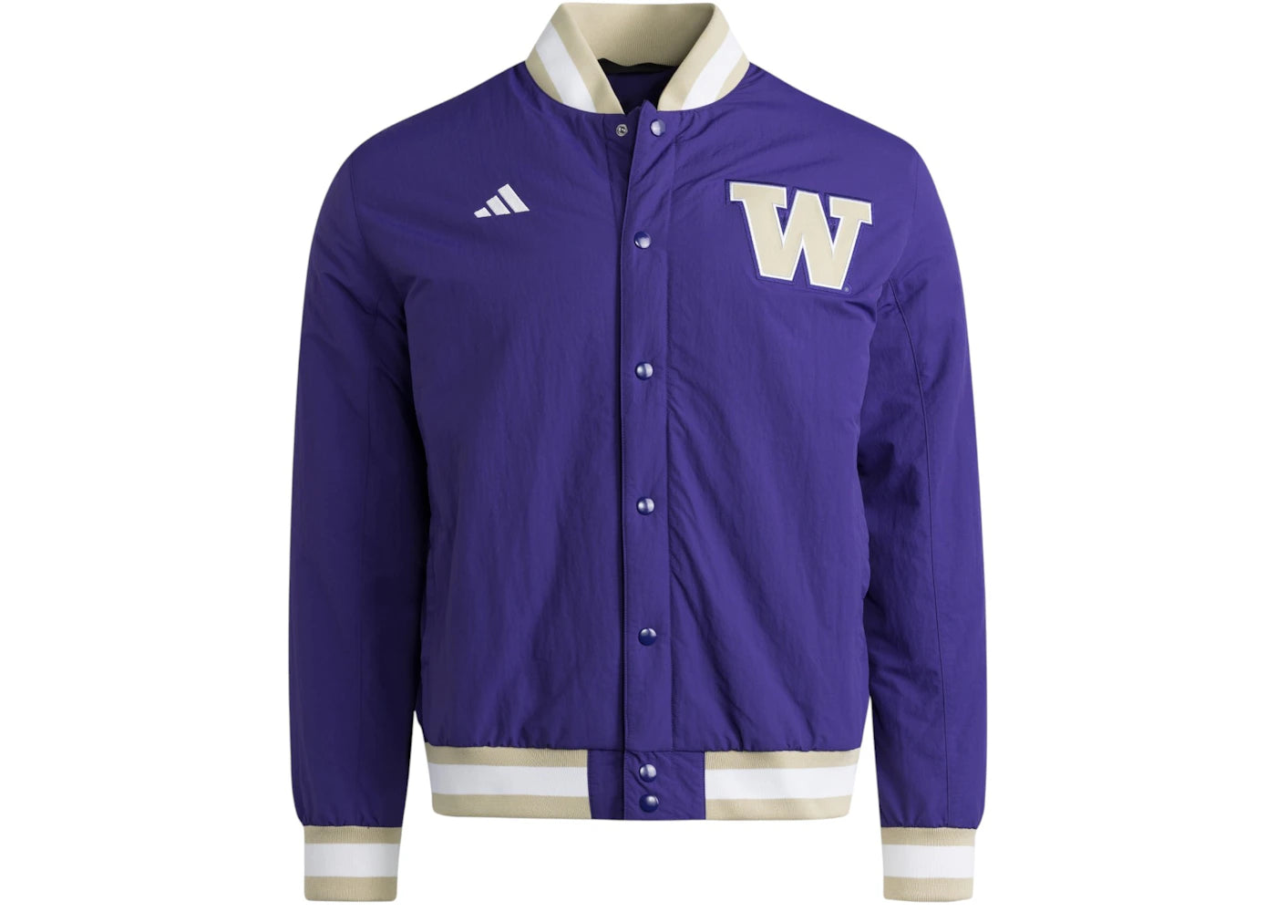 adidas Huskies Coaches Dugout Jacket Washington Team College Purple
