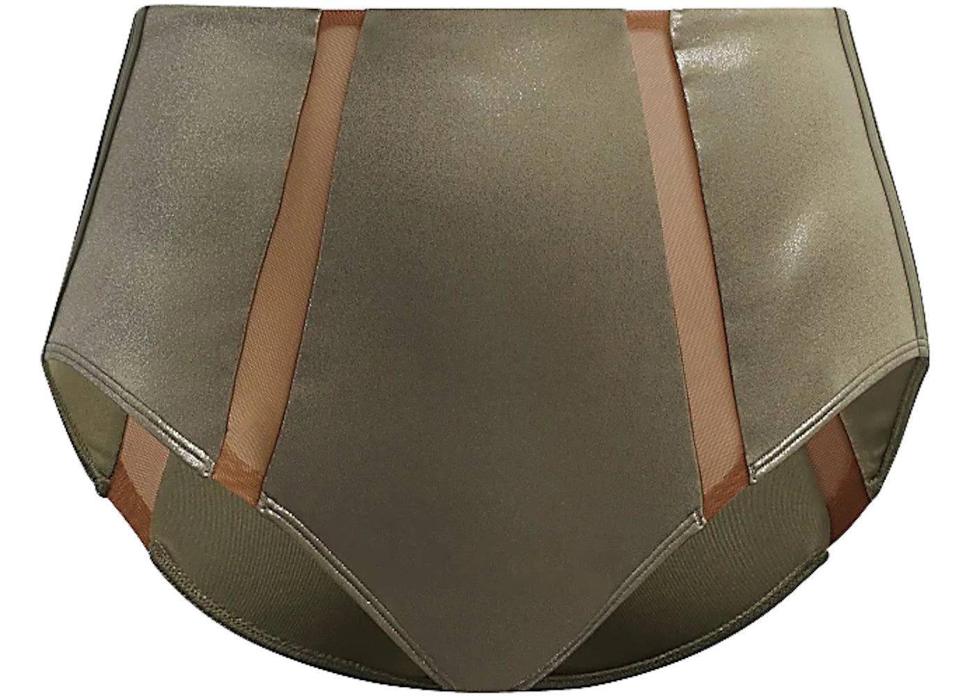 adidas Ivy Park High-Waist Swim Bottoms (Plus Size) Medium Dark Khaki