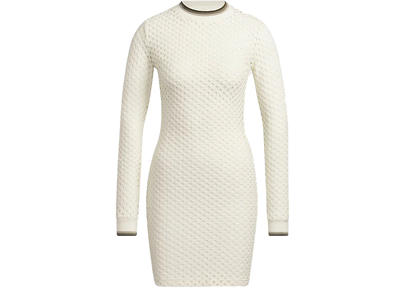 adidas Ivy Park Open Mesh Long Sleeve Mini Dress Off-White