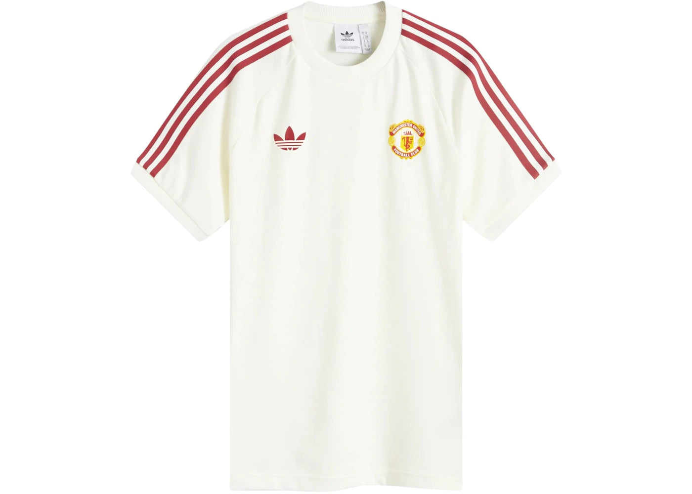 adidas Manchester United FC OG 3 Stripe T-shirt Off White