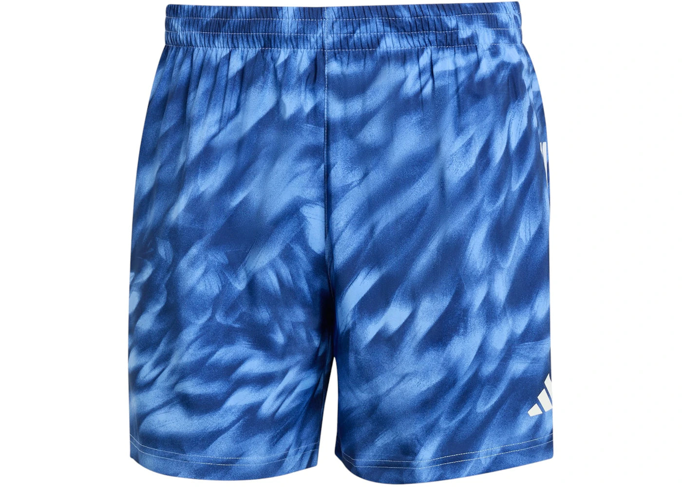 adidas Own The Run Allover Print Shorts Blue Fusion Dark Blue