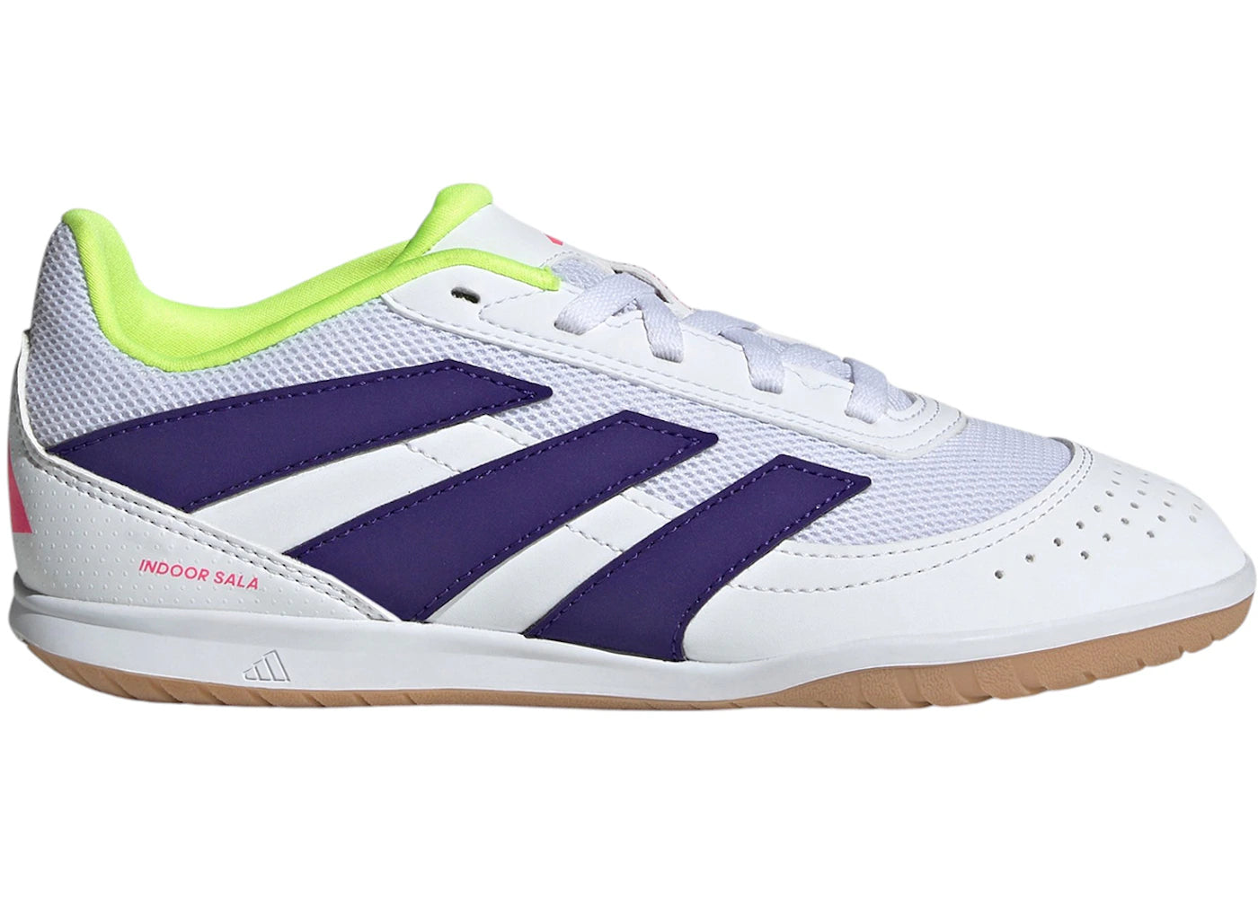 adidas Predator Club Indoor Sala Cloud White Collegiate Purple Lucid Lemon (GS)