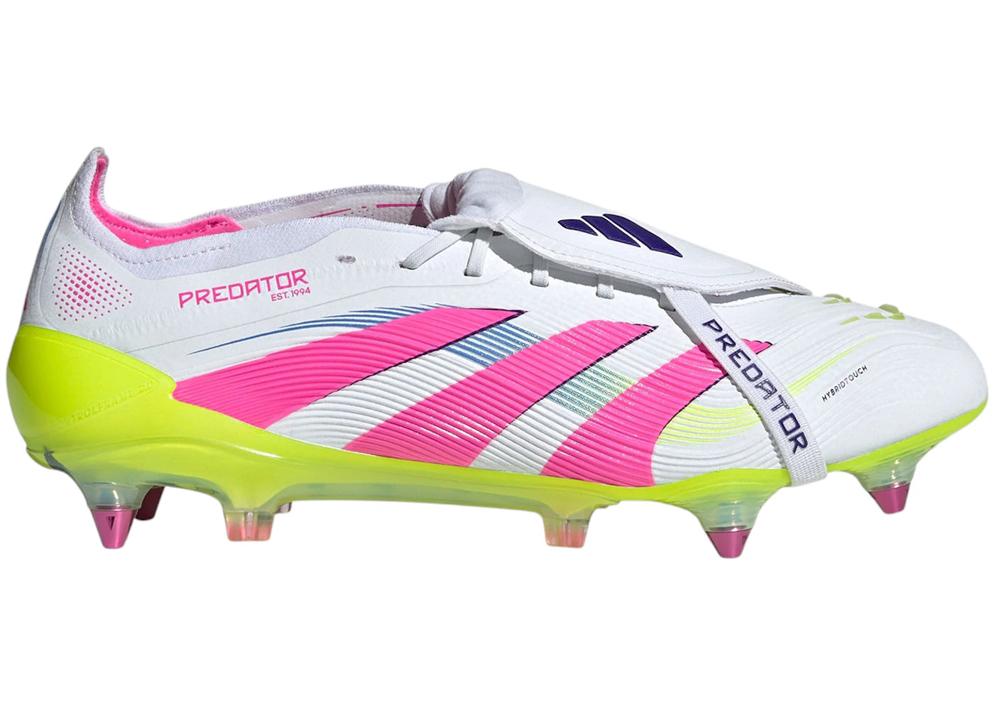 adidas Predator Elite Fold-Over Tongue SG Cloud White Lucid Pink Lucid Lemon