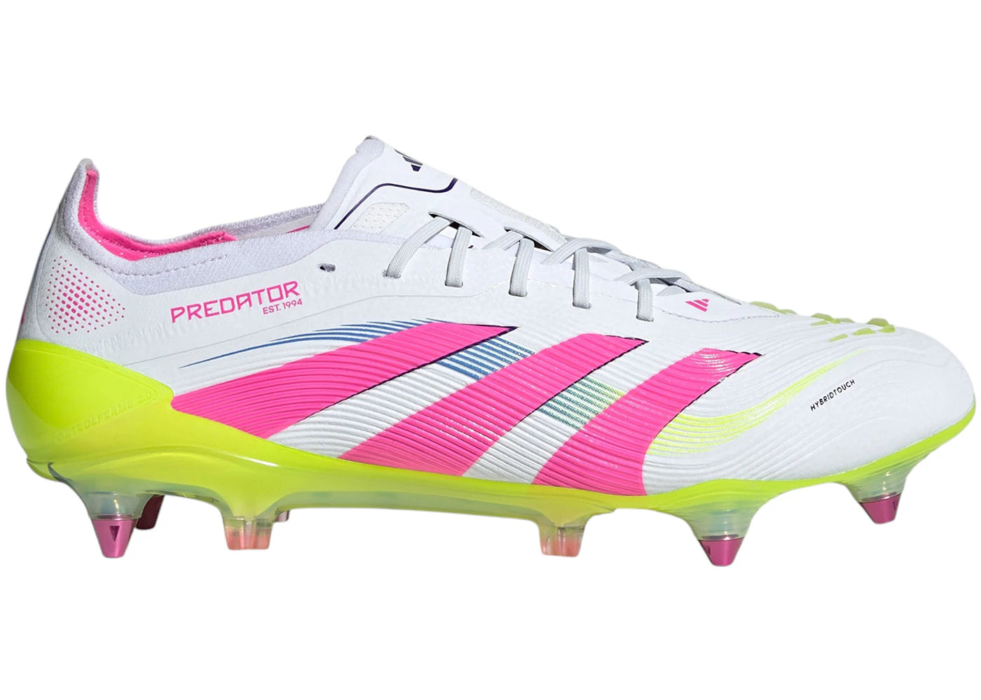 adidas Predator Elite SG Cloud White Lucid Pink Lucid Lemon