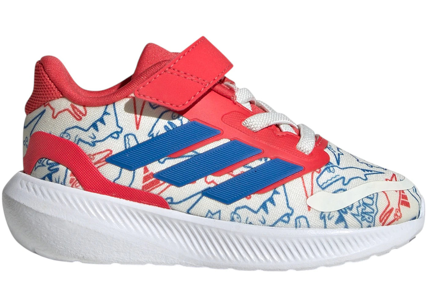 adidas Runfalcon 5 Dino Off White Bright Royal Semi Lucid Red (TD)