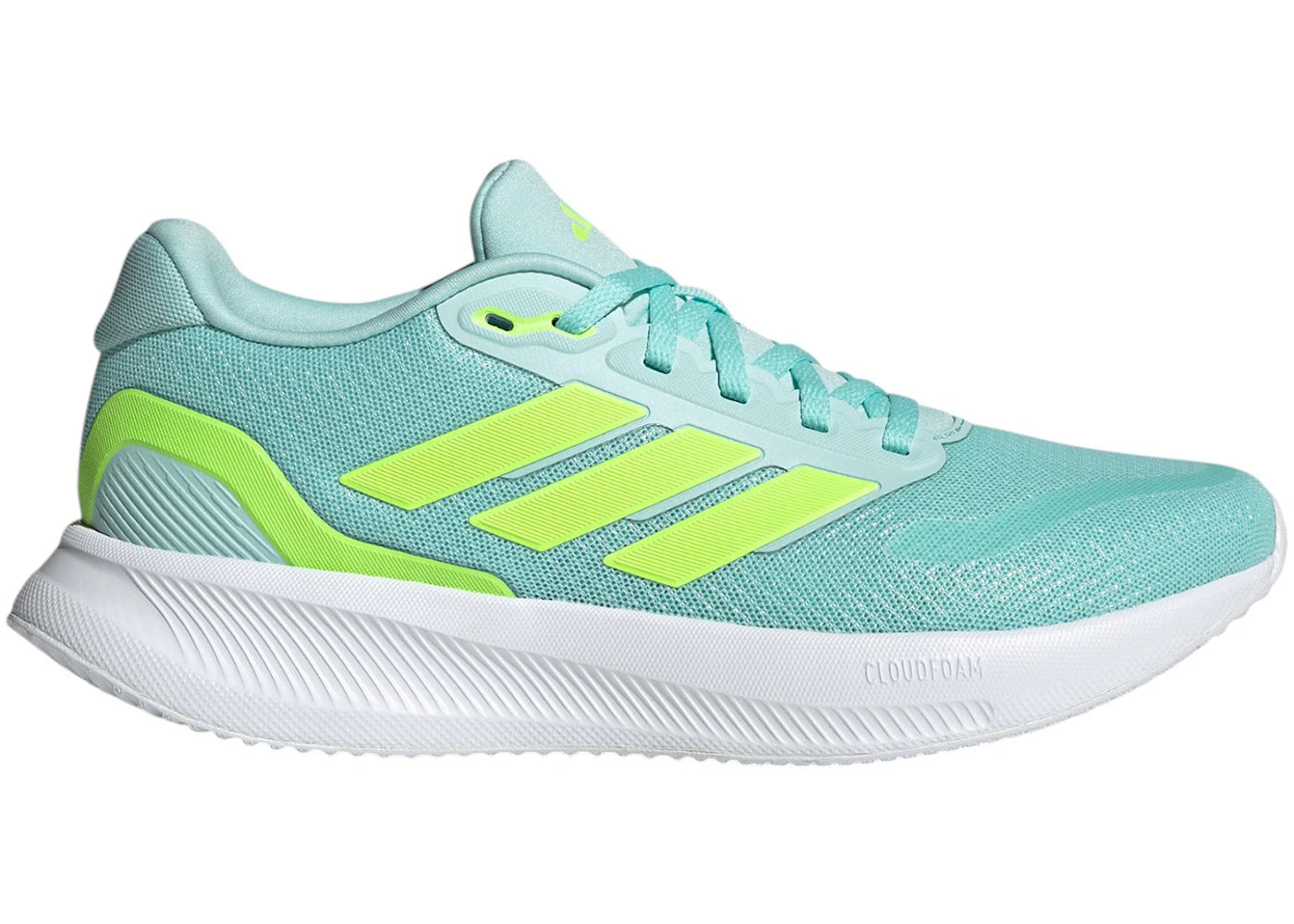 adidas Runfalcon 5 Semi Flash Aqua Lucid Lemon Core Black (Women's)