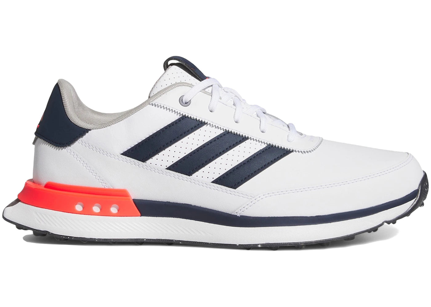 adidas S2G 24 Leather Spikeless Golf Cloud White Collegiate Navy Lucid Red