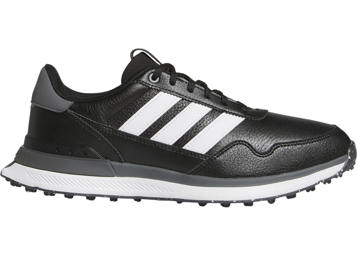 adidas S2G 26 Leather Spikeless Golf Black White Grey Four