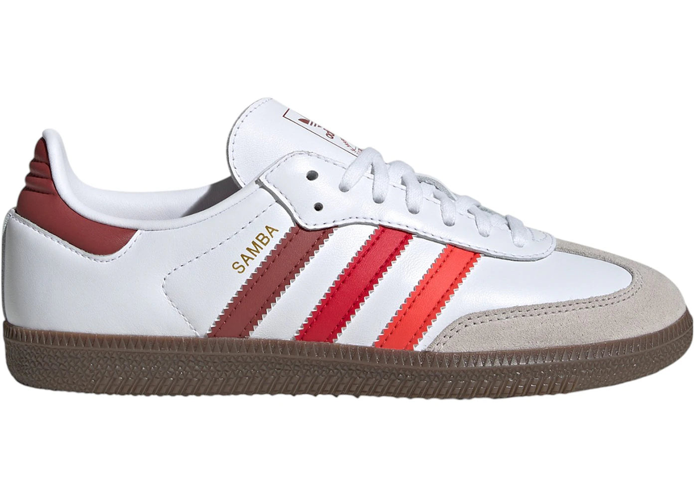 adidas Samba OG Cloud White Bright Red Better Scarlet (GS)