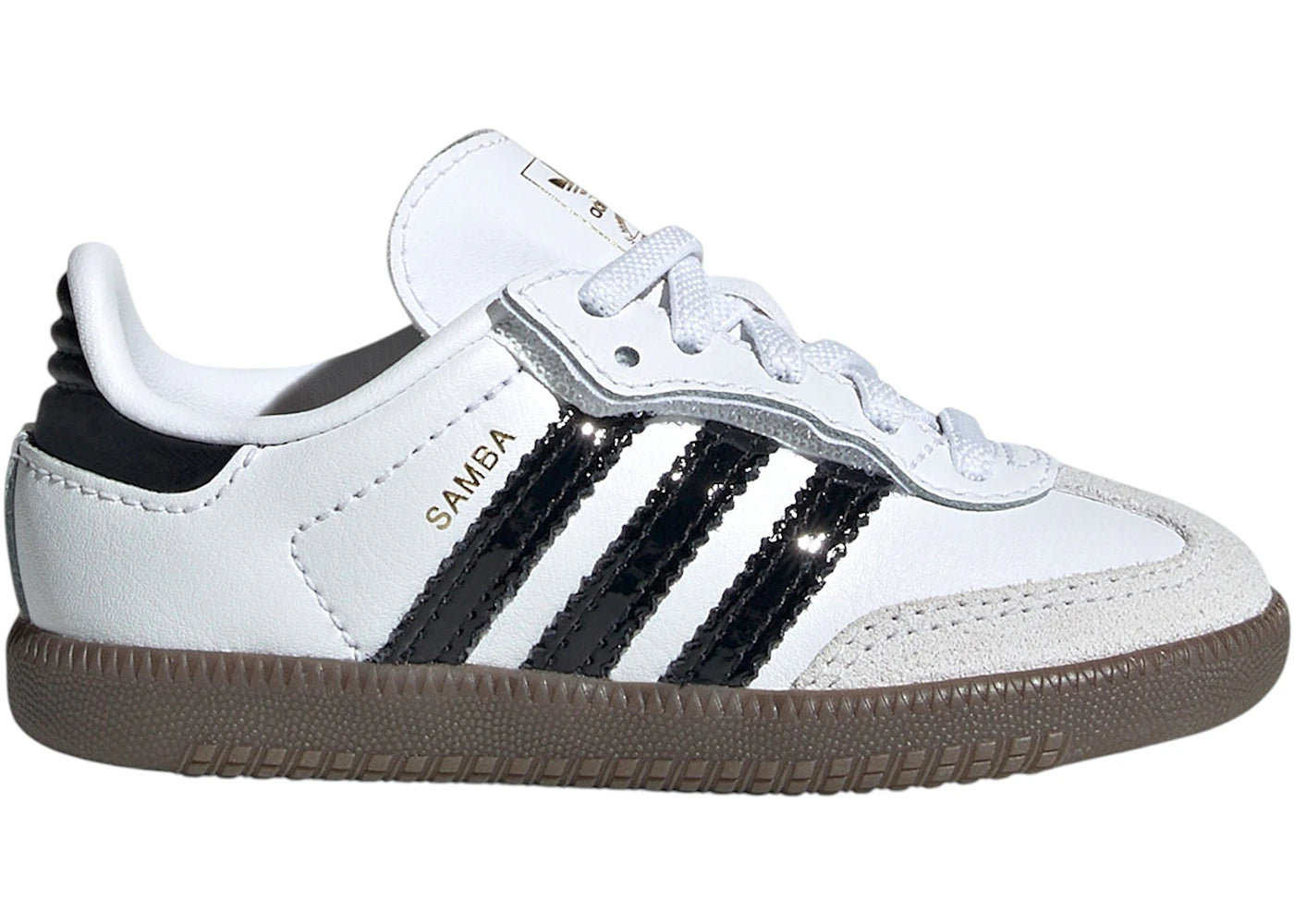 adidas Samba OG Comfort Closure White Black Patent Stripes (TD)