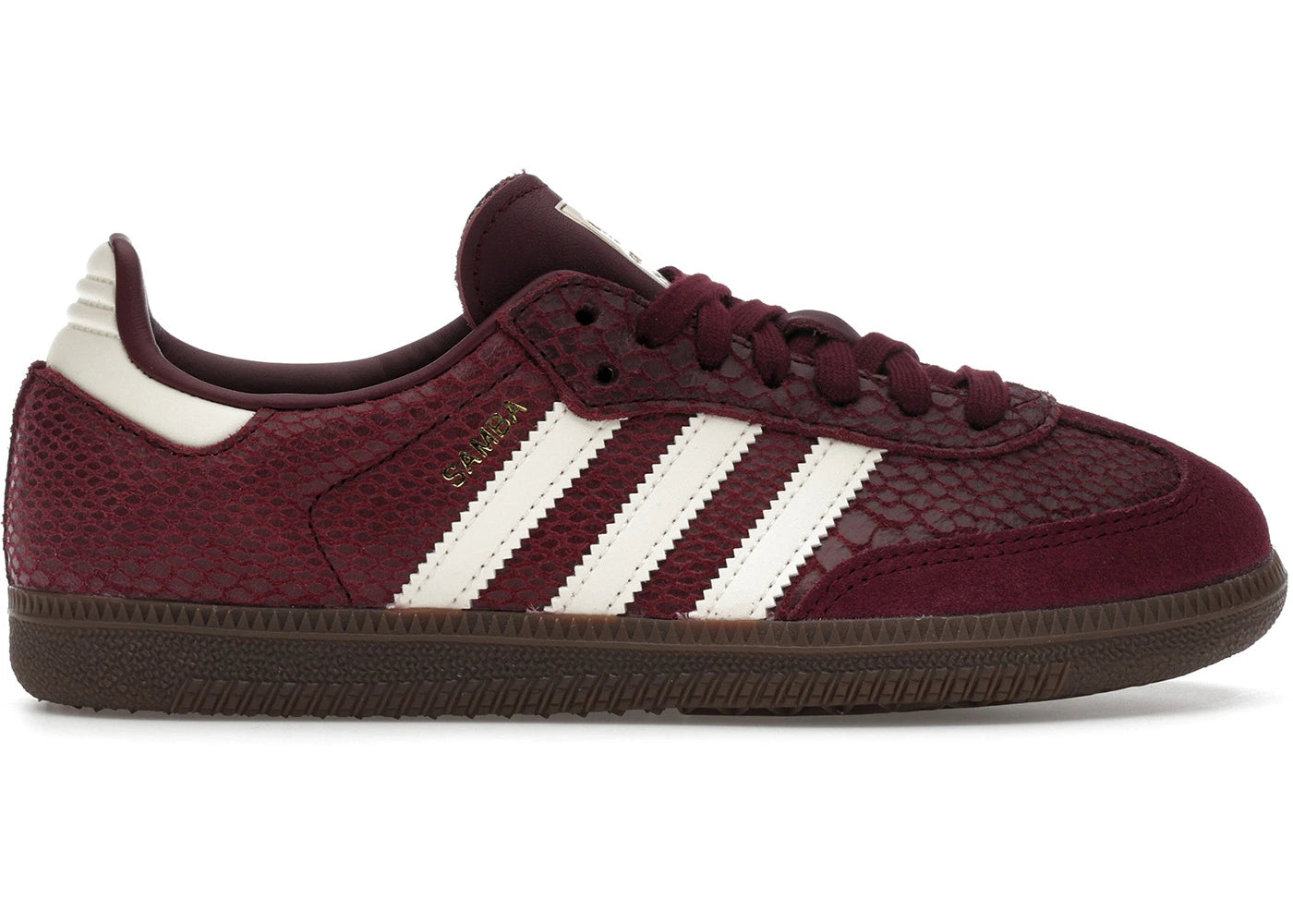 adidas Samba OG Snakeskin Maroon Cream White (Women's)