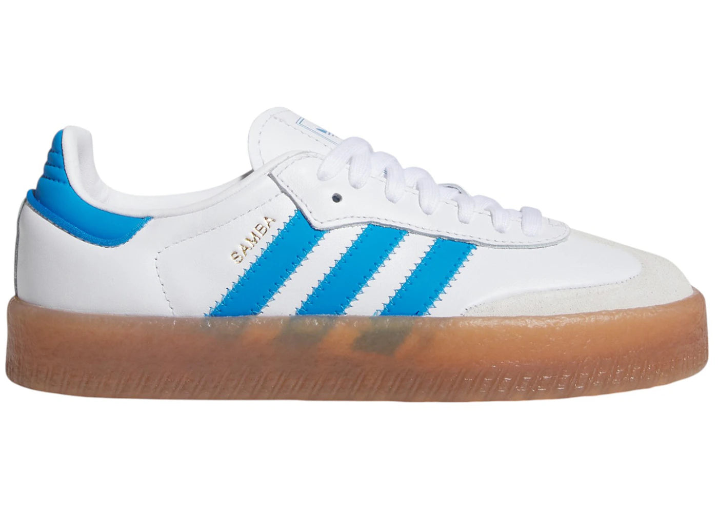 adidas Sambae Cloud White Bright Blue Gold Metallic (GS)