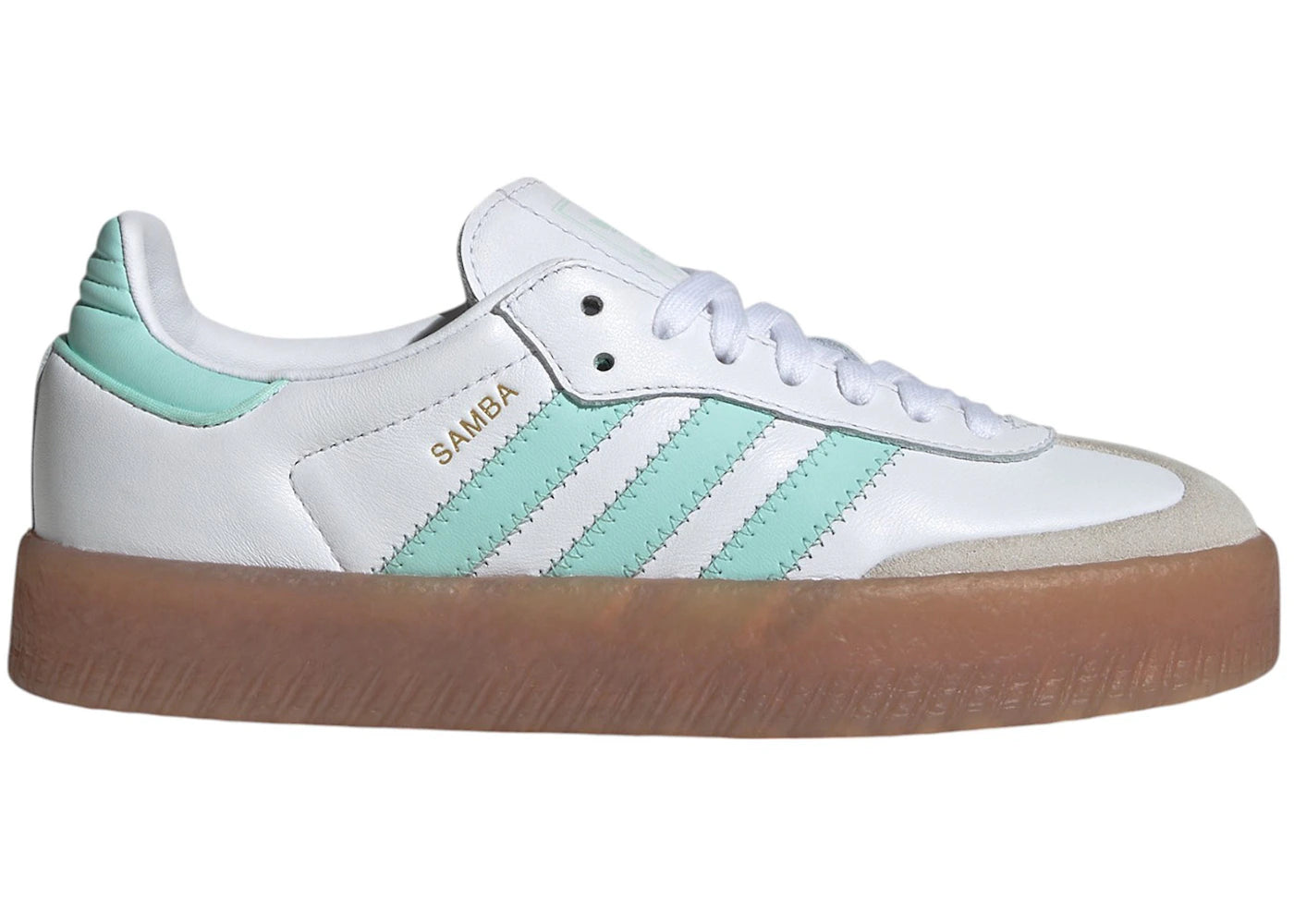 adidas Sambae Cloud White Clear Mint Gold Metallic (GS)