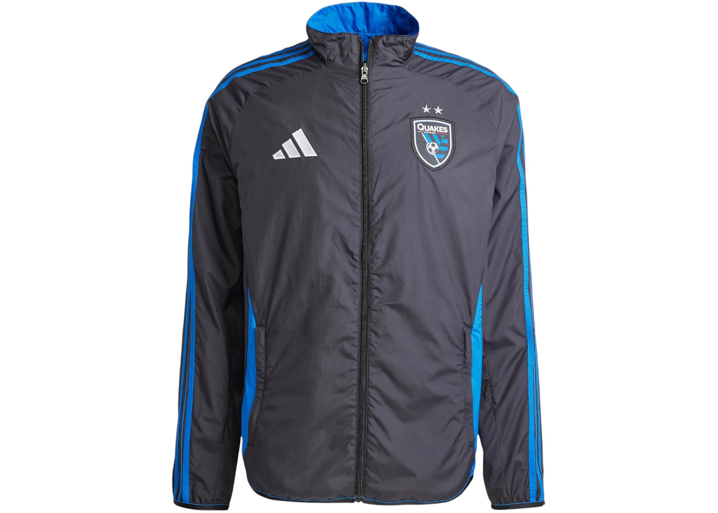 adidas San Jose Earthquakes Reversible Anthem Jacket Black