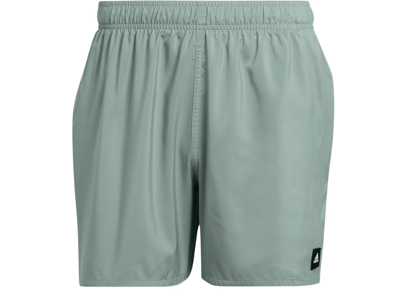 adidas Solid Clx Short-Length Swim Shorts Silver Green/Black