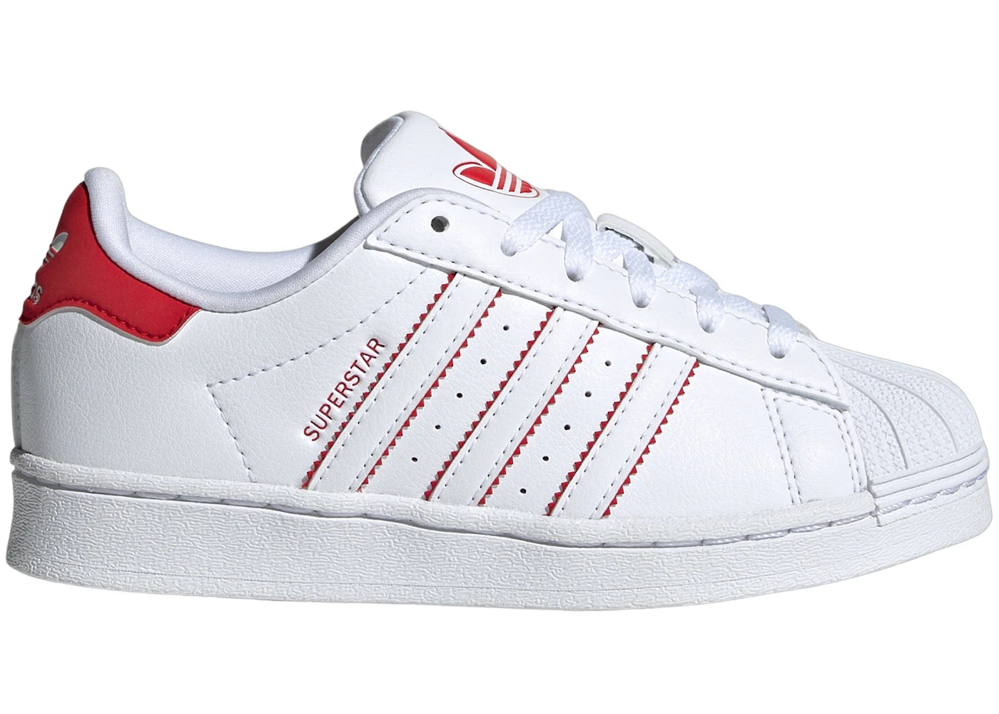 adidas Superstar Cloud White Better Scarlet (PS)