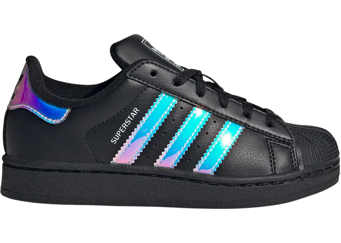 adidas Superstar II Core Black Black Halo Blue (PS)