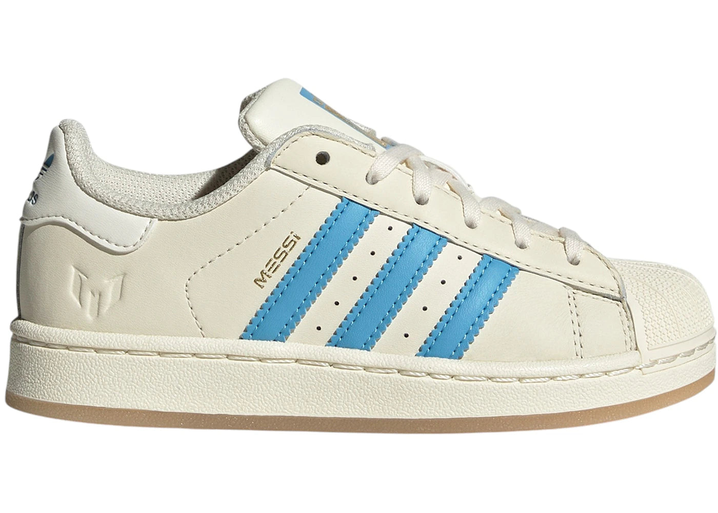 adidas Superstar Messi Cream White Semi Blue Burst Gold Metallic (PS)