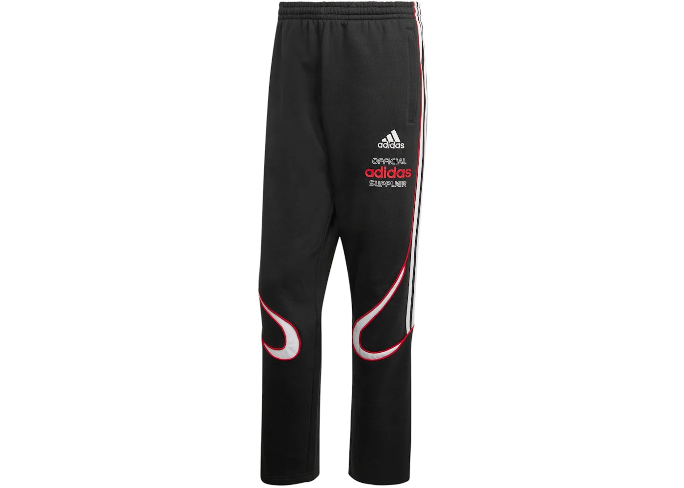 adidas Teamgeist Graphic Fleece Pant Black White