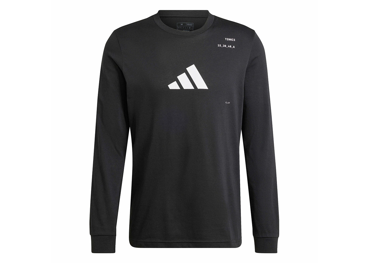adidas Tennis Graphic Long Sleeve Tee Black