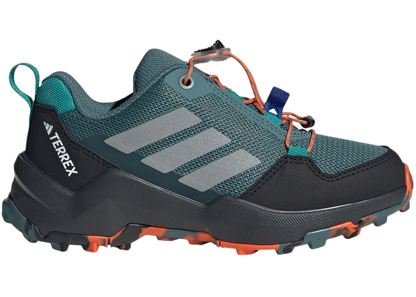 adidas Terrex AX4S Speed Lacing Preloved Teal Matte Silver Semi Impact Orange (GS)