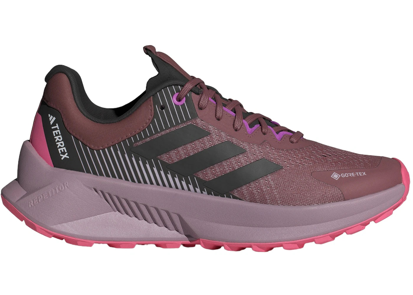 adidas Terrex Soulstride Flow Gore-Tex Burgundy Core Black Pink Fusion (Women's)