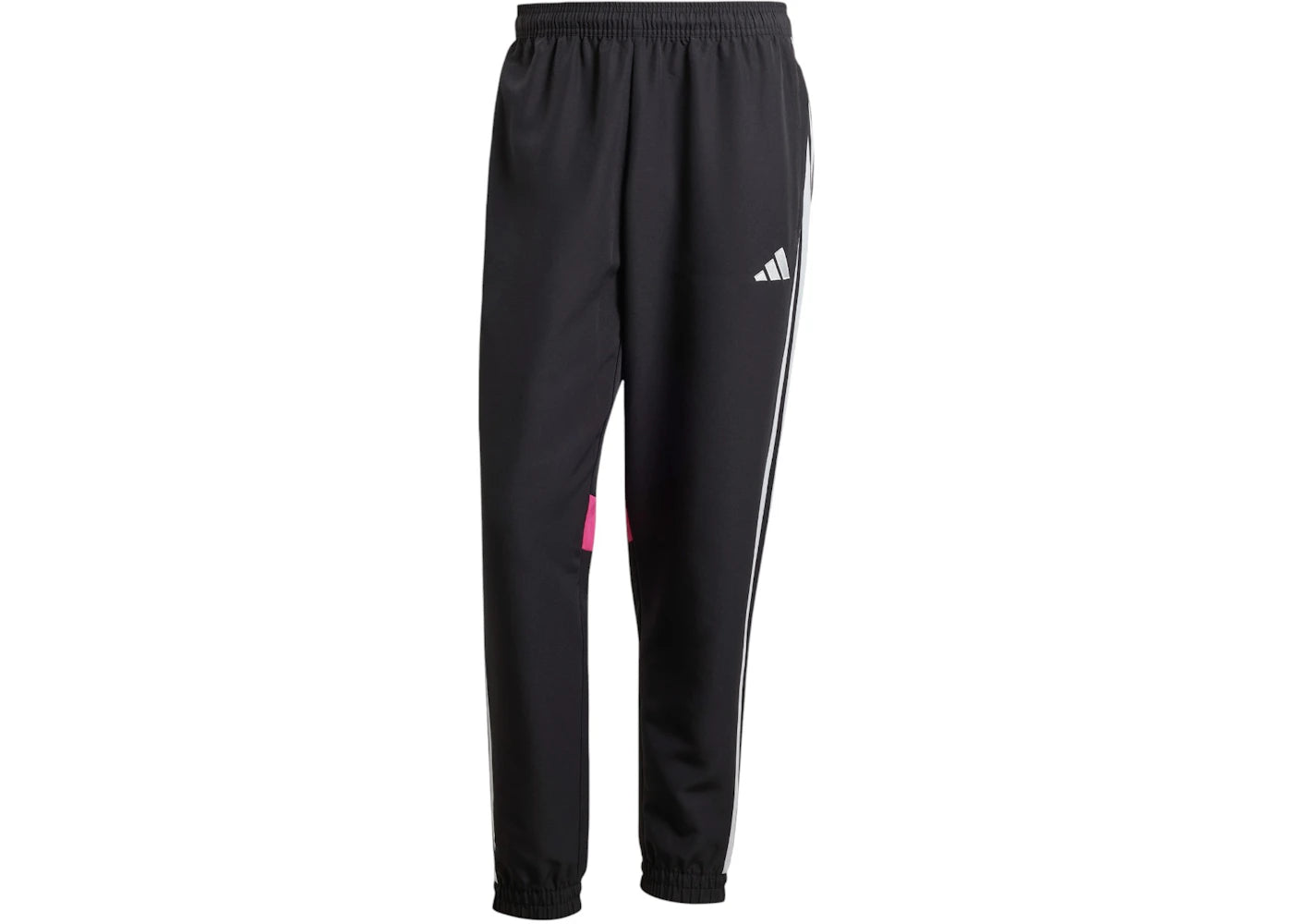 adidas Tiro 25 Essentials Woven Tracksuit Bottoms Black/Clear Grey/Real Magenta