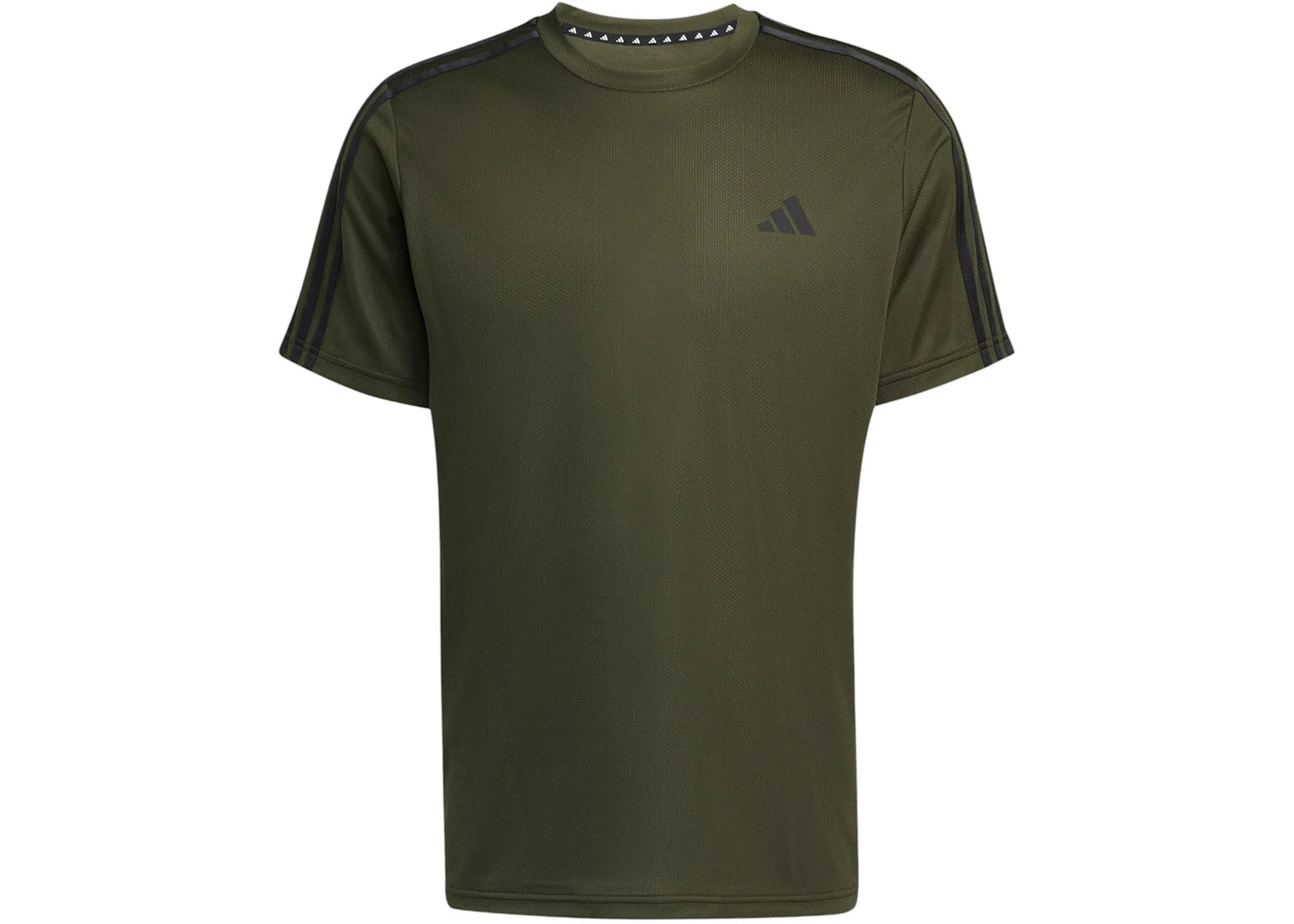 adidas Train Essentials 3-Stripes T-Shirt Night Cargo Black