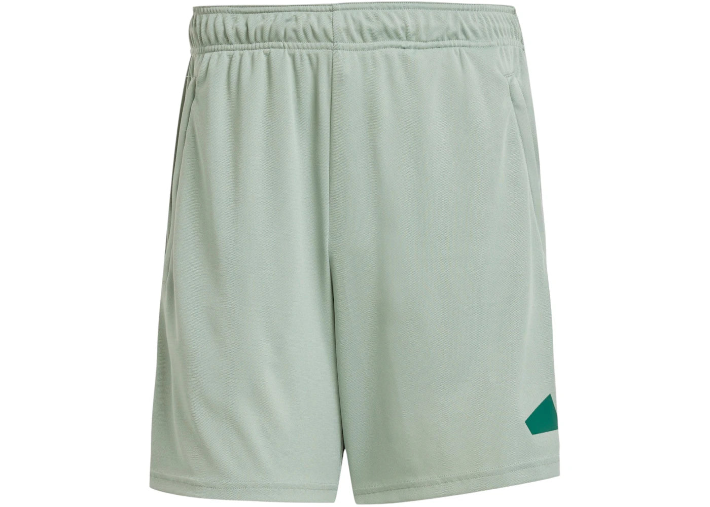 adidas Train Essentials Logo Shorts Silver Green Collegiate Green