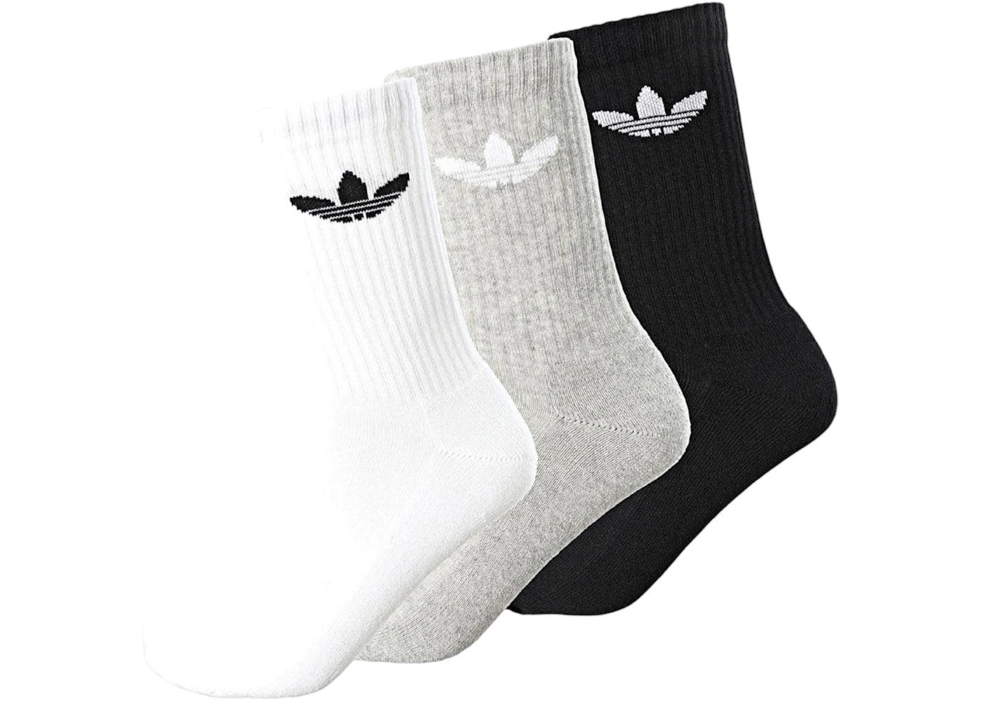 adidas Trefoil Crew Cushioned Socks (3 Pack) Multicolor