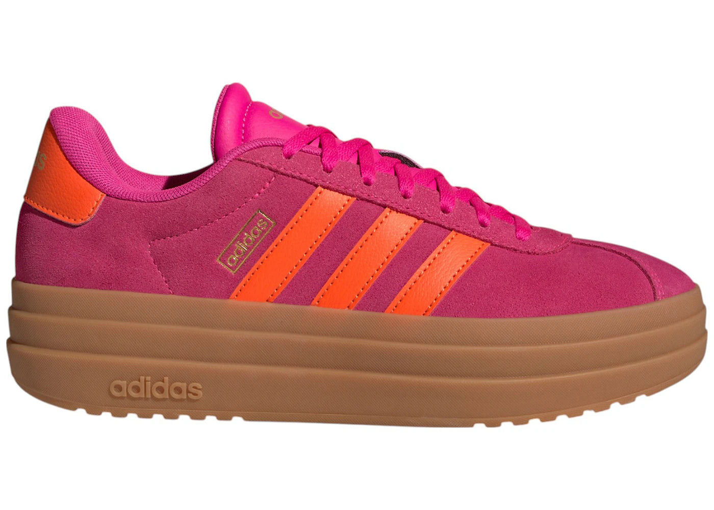 adidas VL Court Bold Shock Pink Cloud White Gold Metallic (Women's)