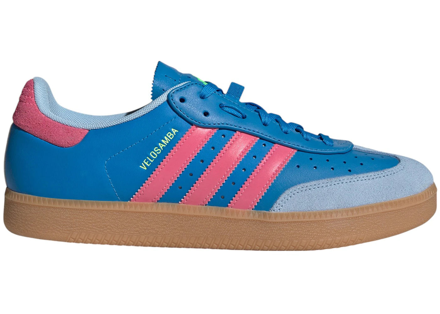 adidas Velosamba Leather Bright Blue Pulse Magenta Lucid Lemon