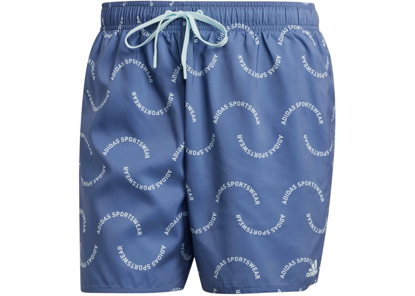 adidas Wave Logo Clx Swim Shorts Preloved Ink Halo Mint