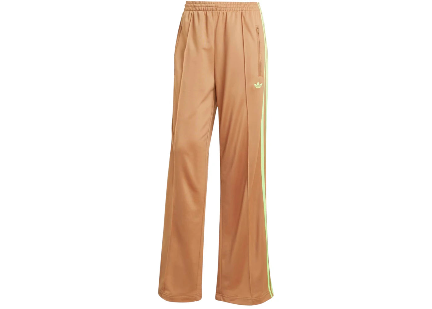 adidas Women's Adicolor Classic Firebird Loose Track Tracksuit Bottoms Beige/Signal Green