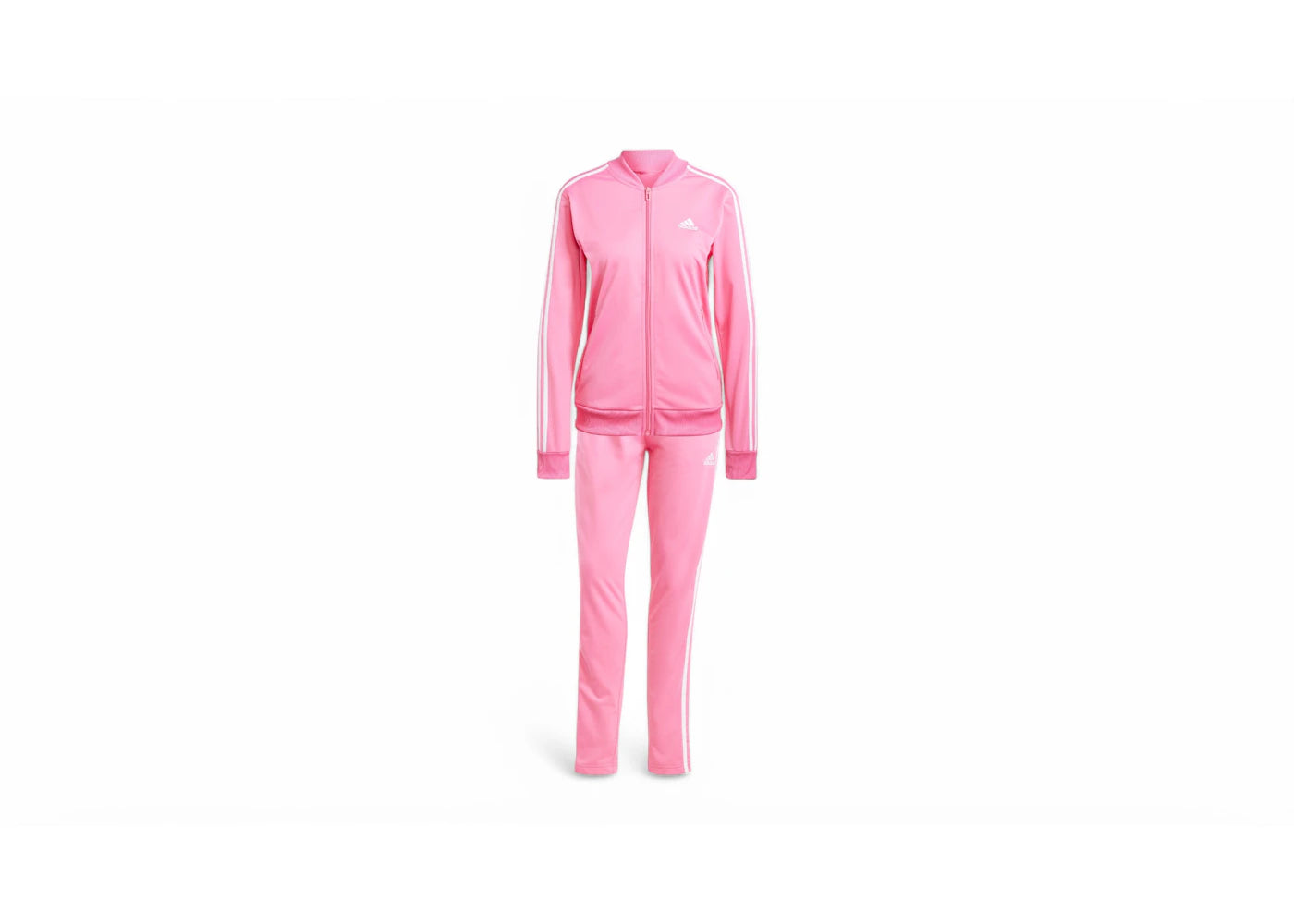adidas Women's Essentials 3-Stripes Tracksuit Pulse Magenta/White