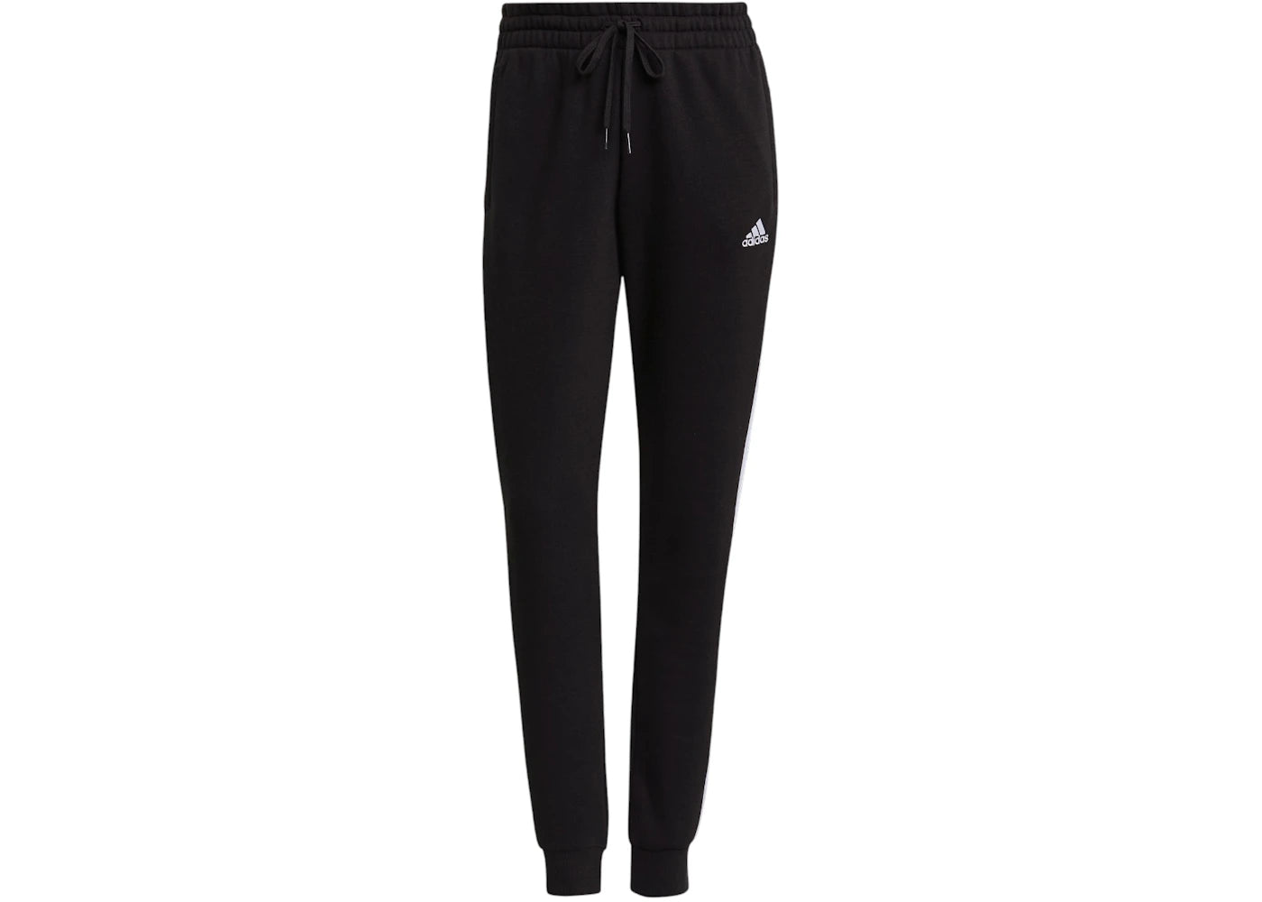 adidas Women's Essentials Fleece 3-Stripes Pant Black/White