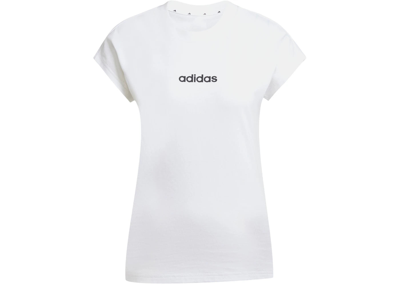 adidas Women's Essentials Linear Cotton T-Shirt White/Black