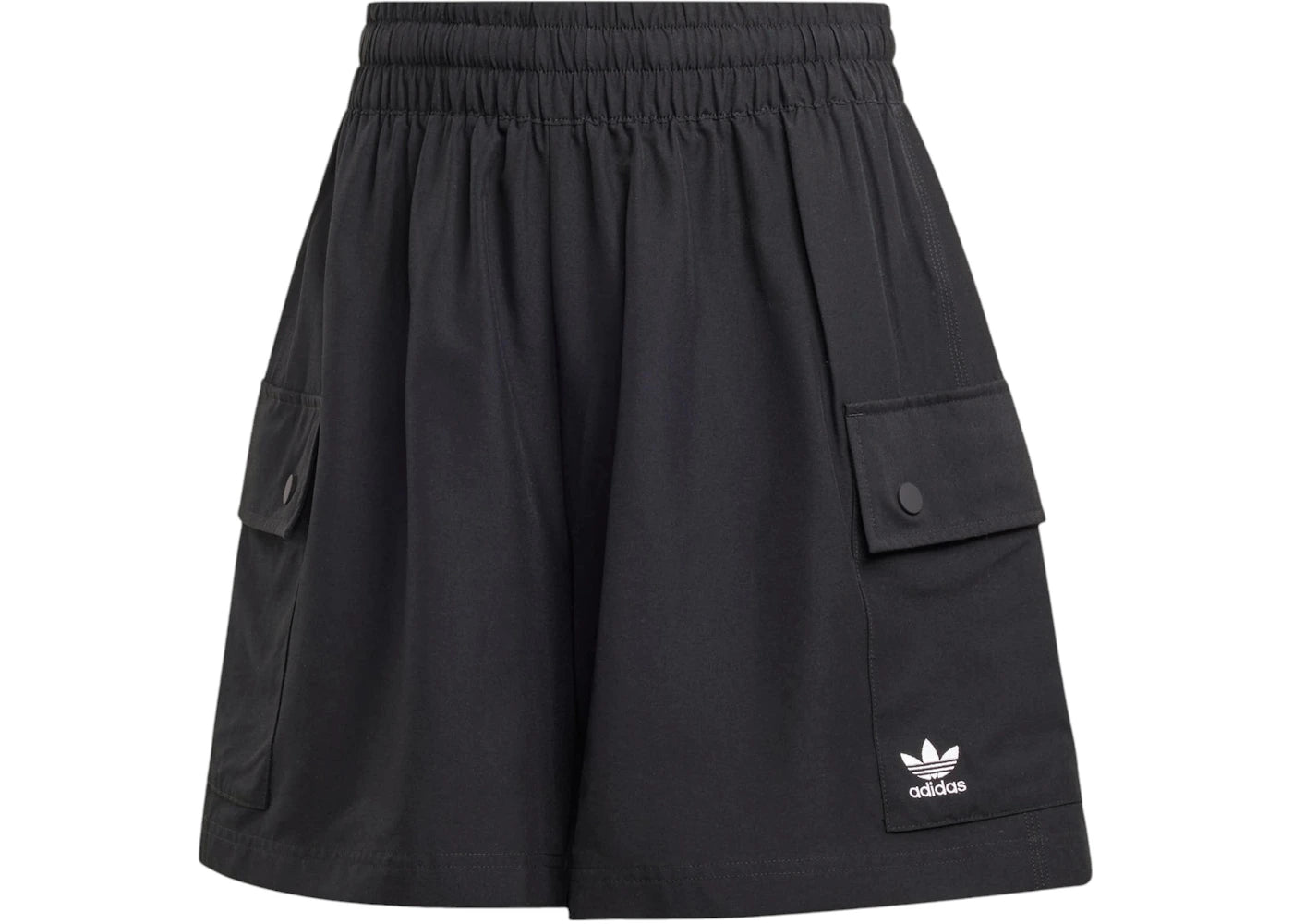 adidas Women's Essentials Woven High-Waist Cargo Shorts Black