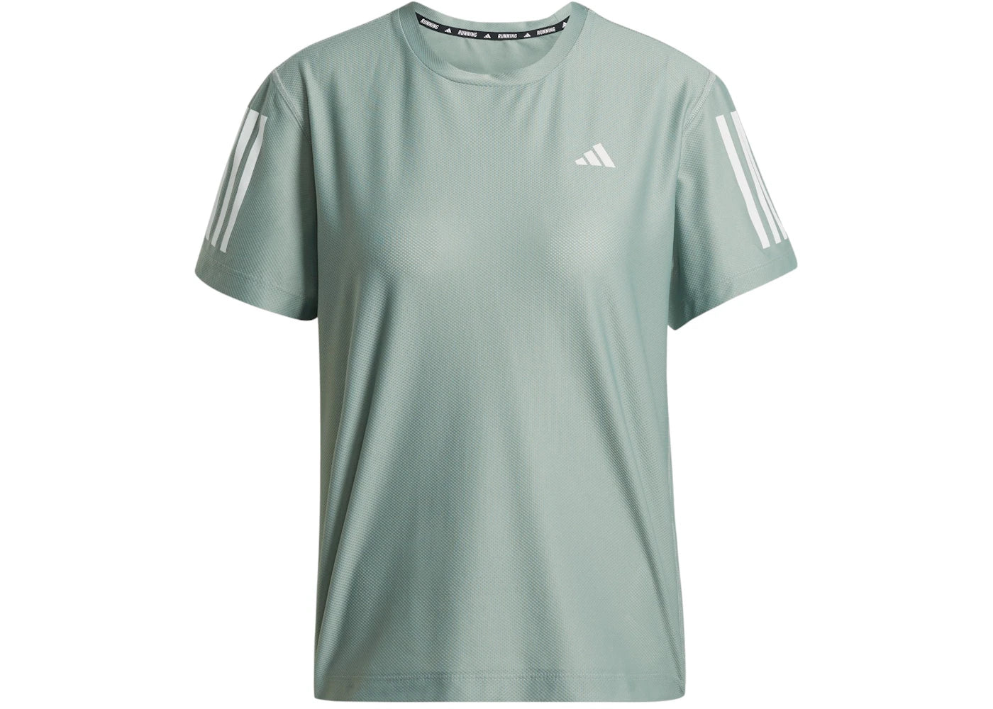 adidas Women's Own The Run T-Shirt Silver Green