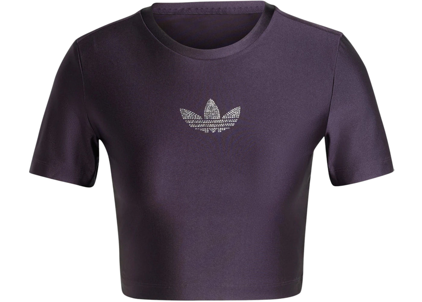 adidas Women's Rhinestone Trefoil T-Shirt Aurora Black