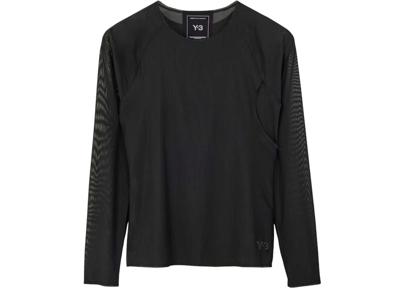 adidas Women's Y-3 Mesh Fitted T-Shirt Black