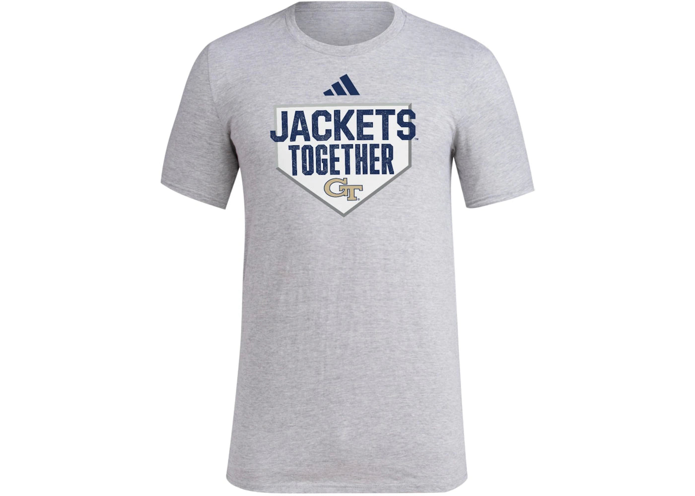 adidas Yellow Jackets Dugout Postseason Tee Georgia Tech Medium Grey Heather Ncaa-Gat-716