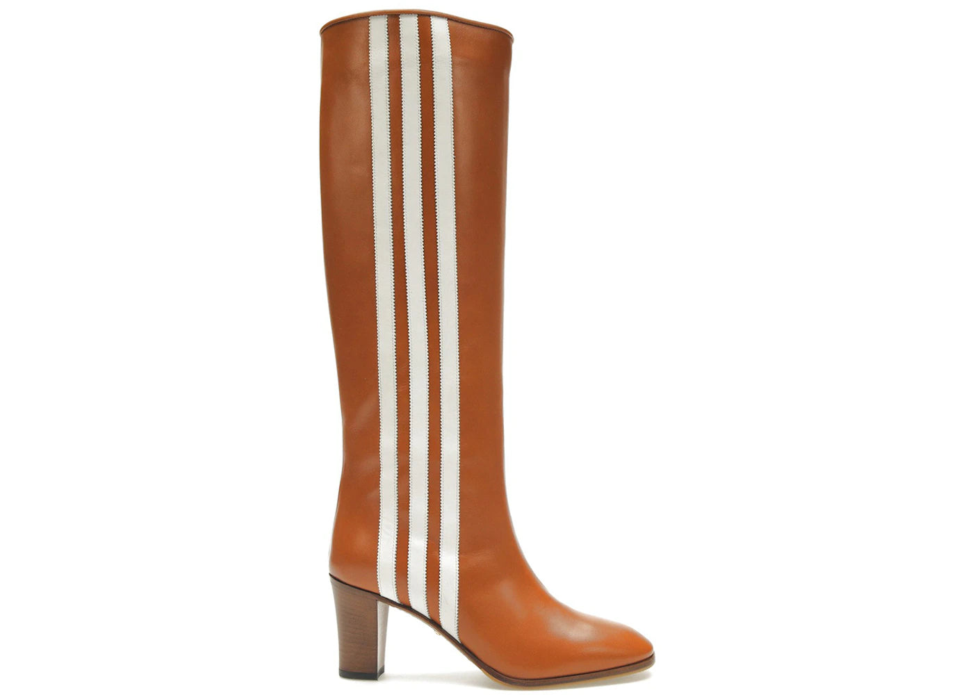 adidas x Gucci 73mm Knee-High Boots Cognac Leather