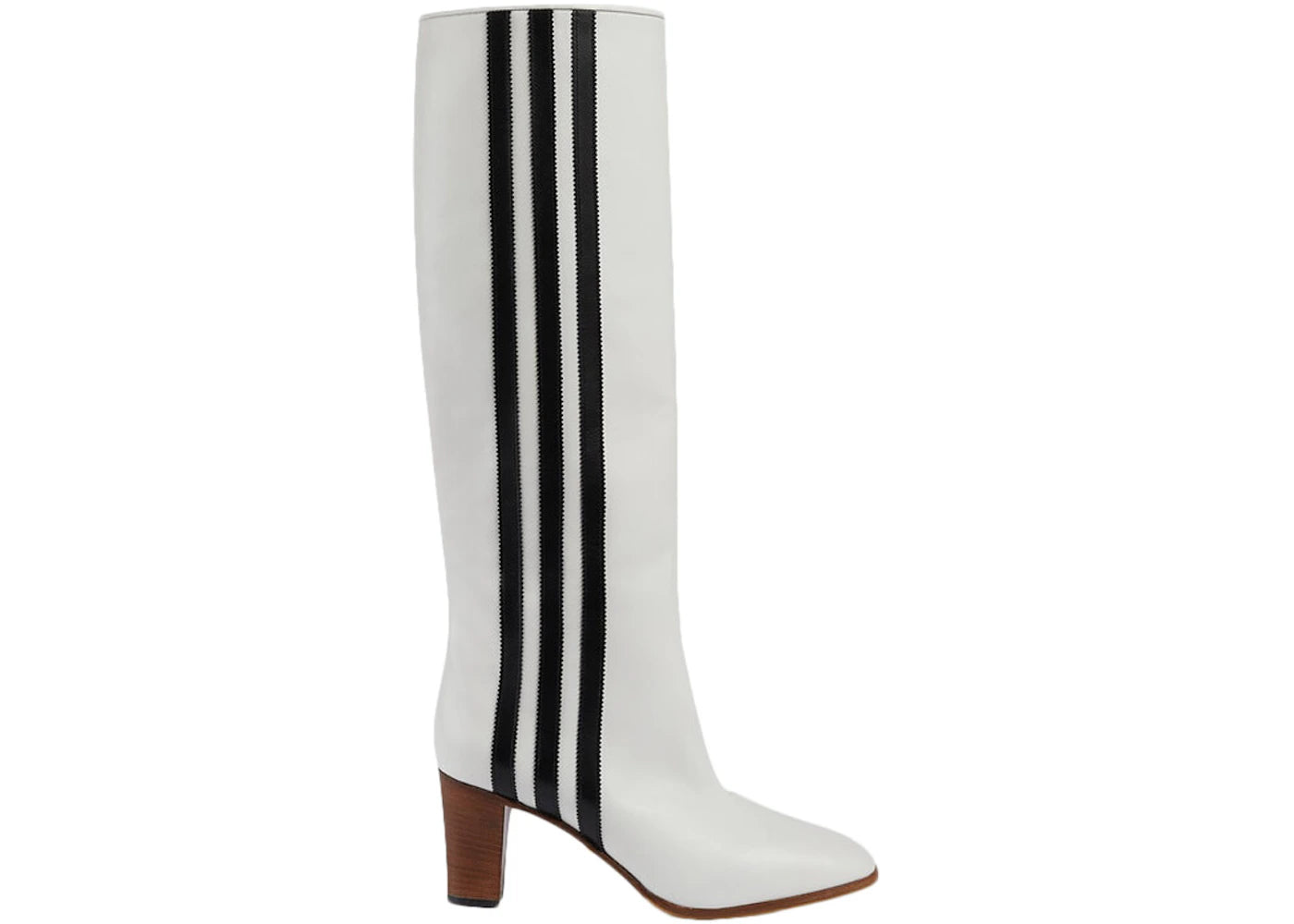 adidas x Gucci 73mm Knee-High Boots White Leather
