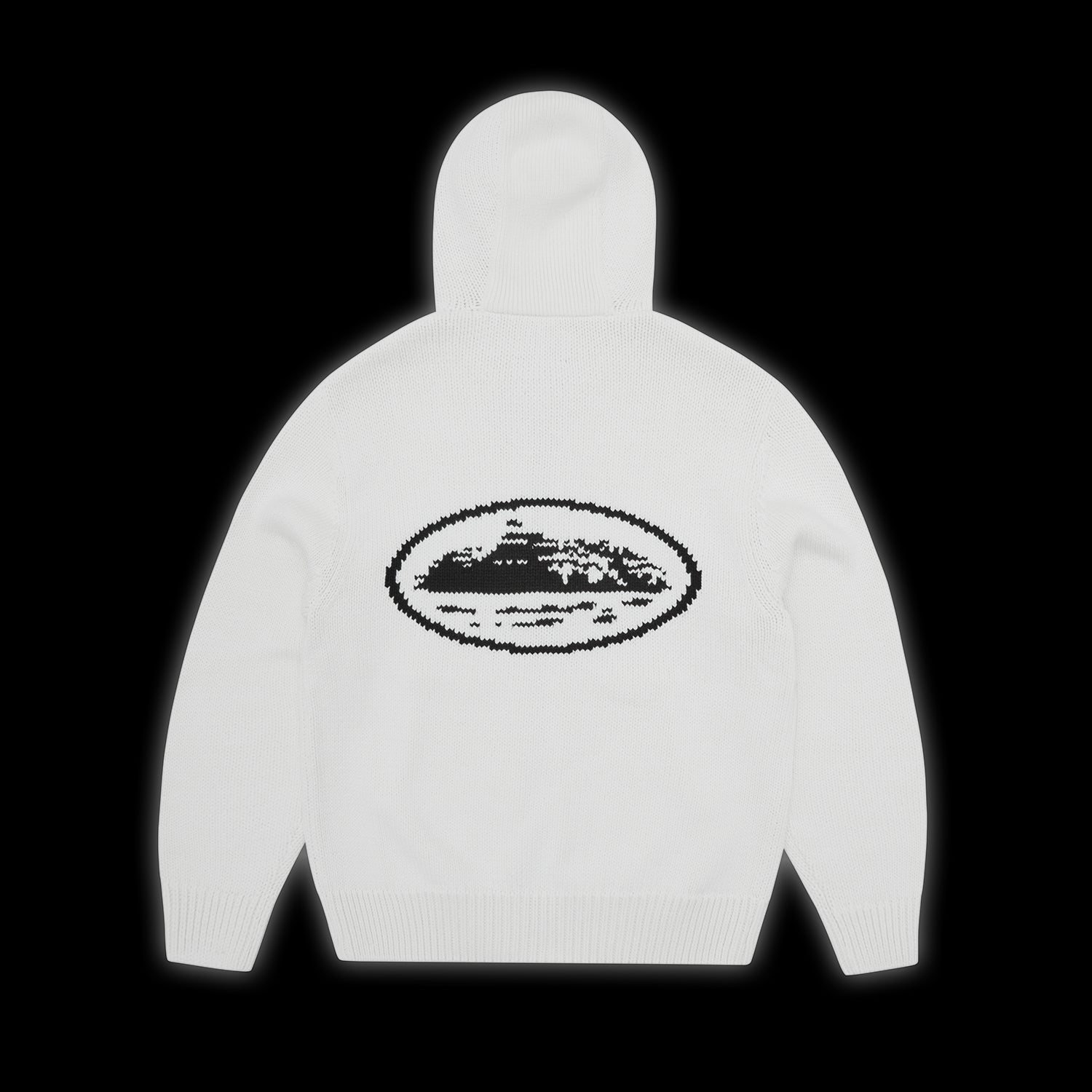 Corteiz Alcatraz Heavy Knit Zip Hoodie natural