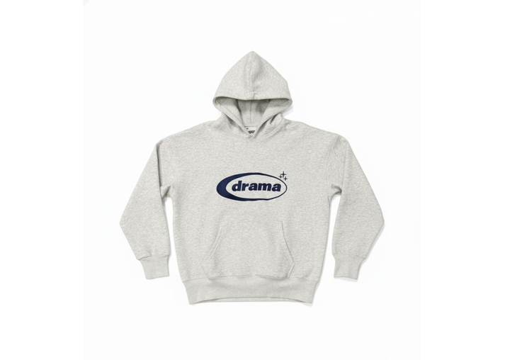 Drama Call 'Oval' Hoodie Grey Navy